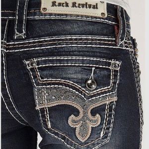 Rock Revival Avery Straight Leg Stretch Jean Sz 27
